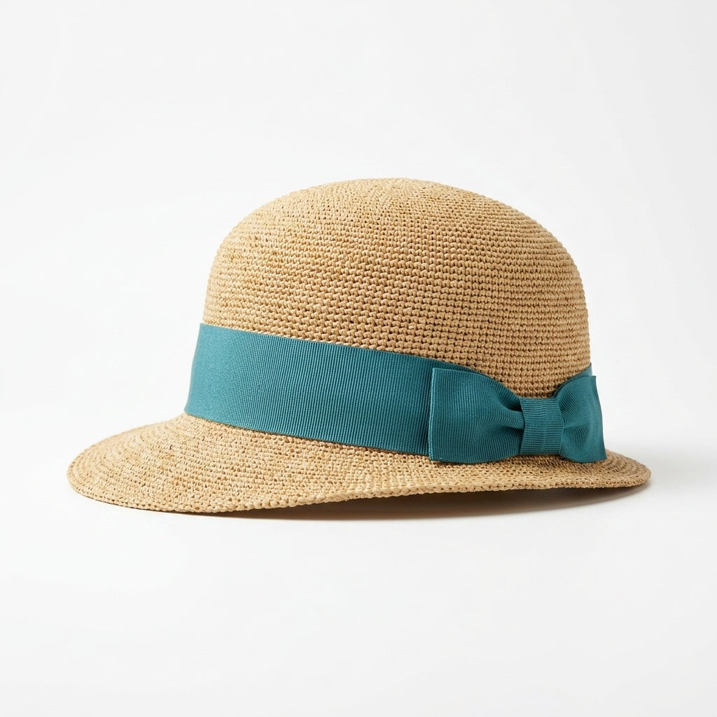 samis-schute-schute-in-raffia-hut-natur-t-rkis image 4