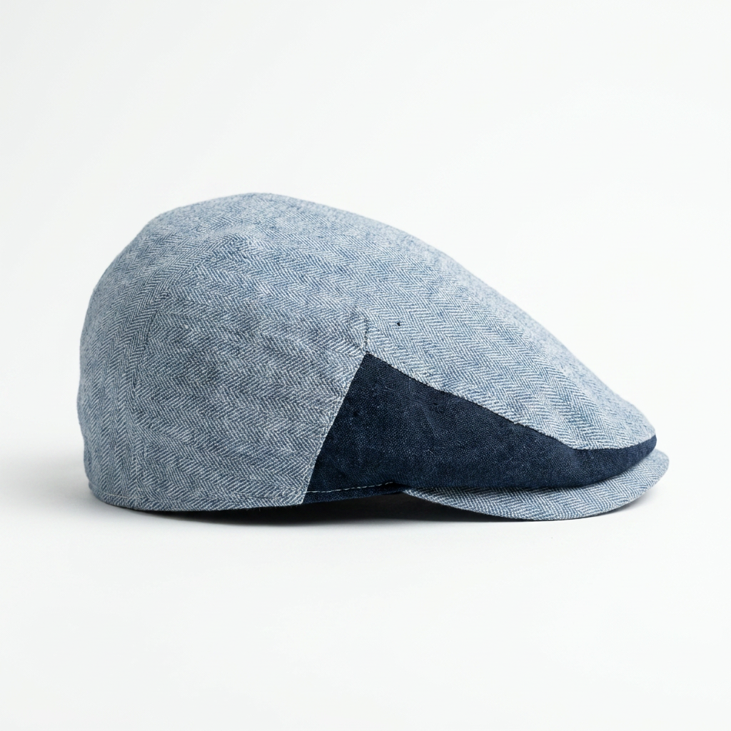 samis-flatcap-leinen-schieberm-tze-navy-fischgr-t-sommer image 5