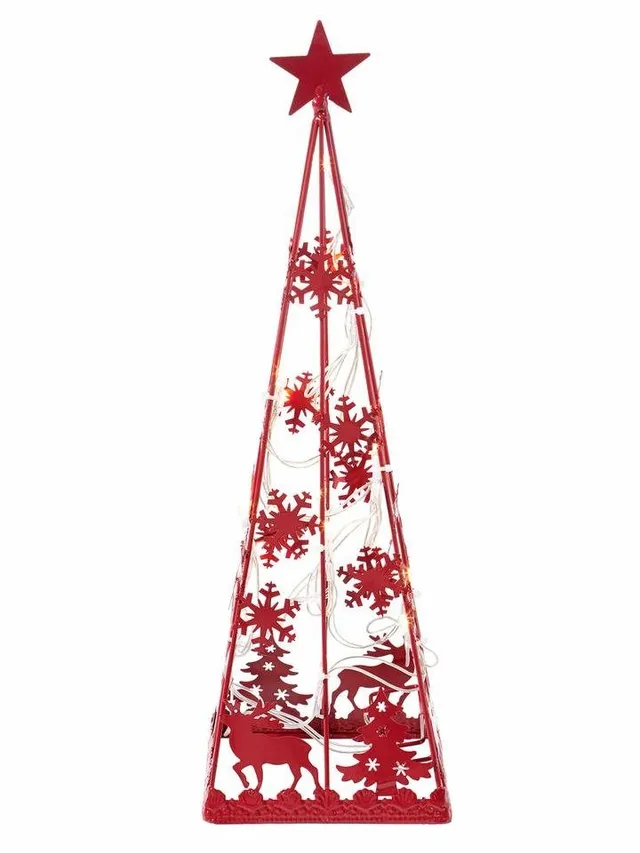 heine-home-led-weihnachtsbaum-rot-40-cm-metall-mit-15-leds image 1