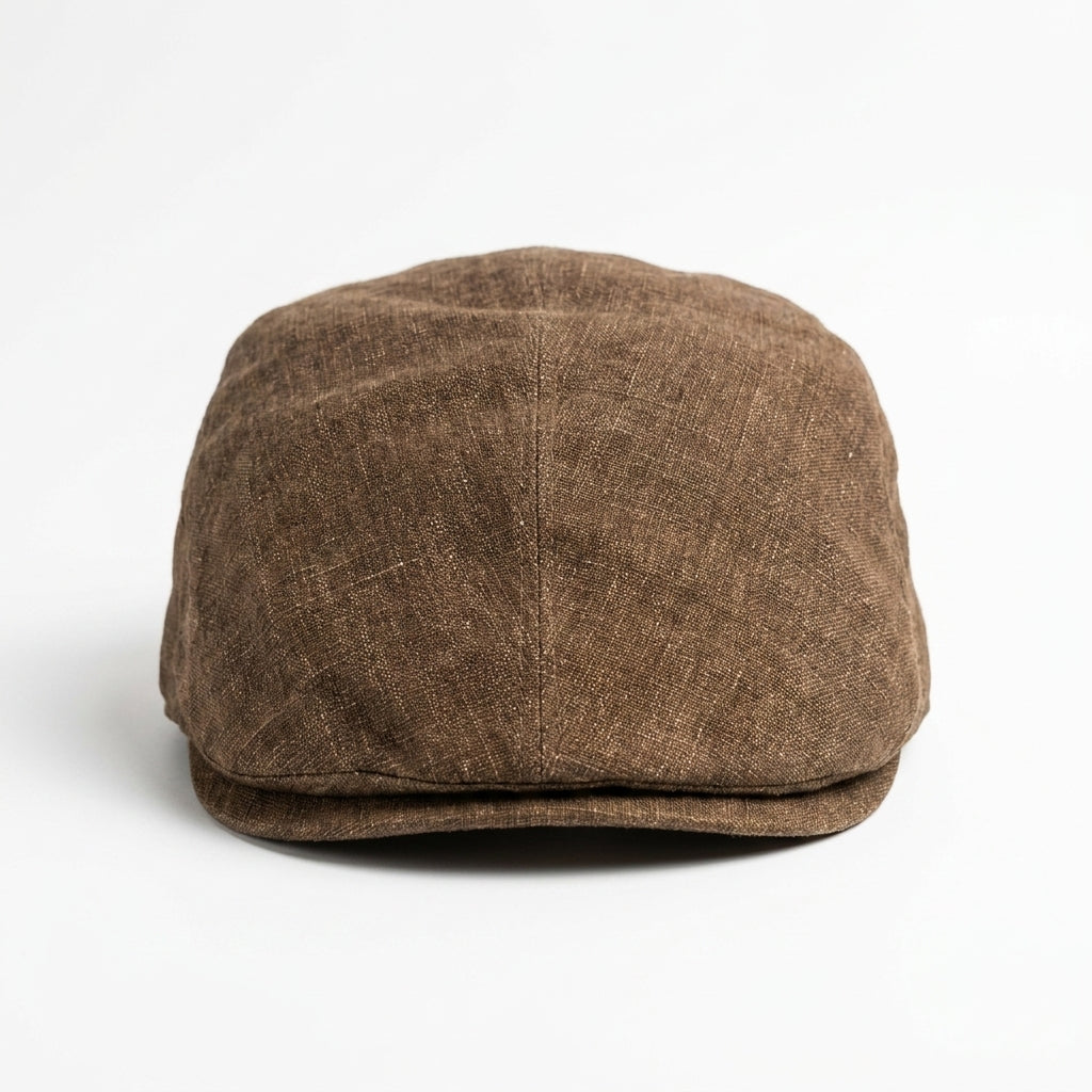 samis-flatcaps-flatcap-leinen-schieberm-tze-braun-sommer image 1