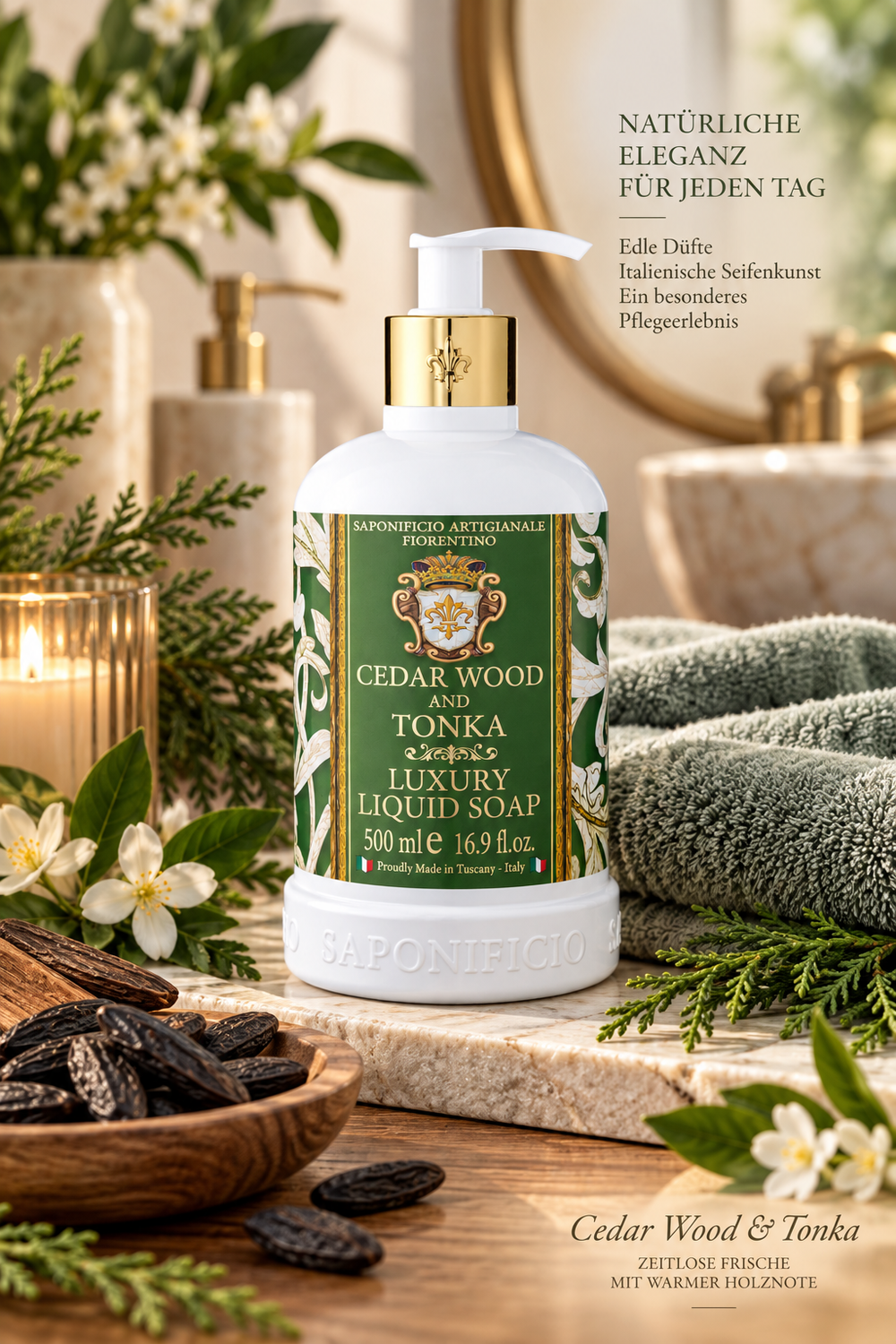 saponificio-fiorentino-fl-ssigseife-cedar-wood-tonka-500-ml image 2
