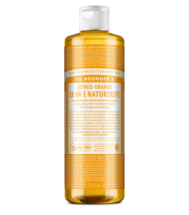 dr-bronner-s-citrus-orange-18-in-1-naturseife-475-ml-bio image 1