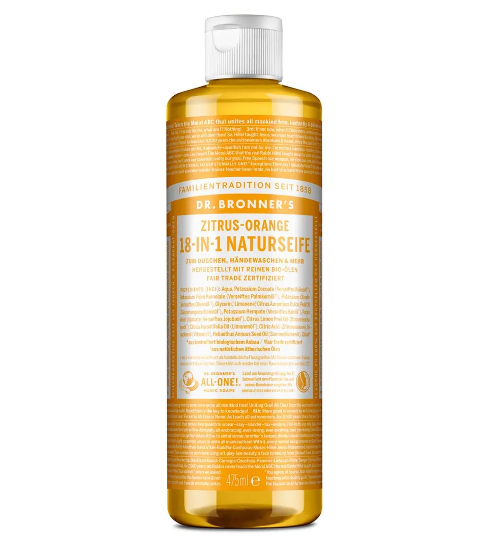 dr-bronner-s-citrus-orange-18-in-1-naturseife-475-ml-bio image 1