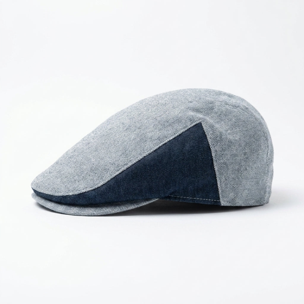 samis-flatcap-leinen-schieberm-tze-navy-fischgr-t-sommer image 2