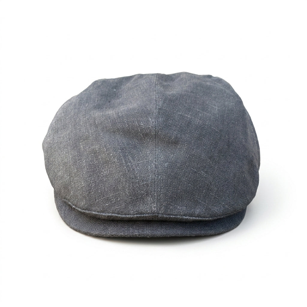 samis-flatcaps-schieberm-tze-leinen-anthrazit-meliert-sommer image 1