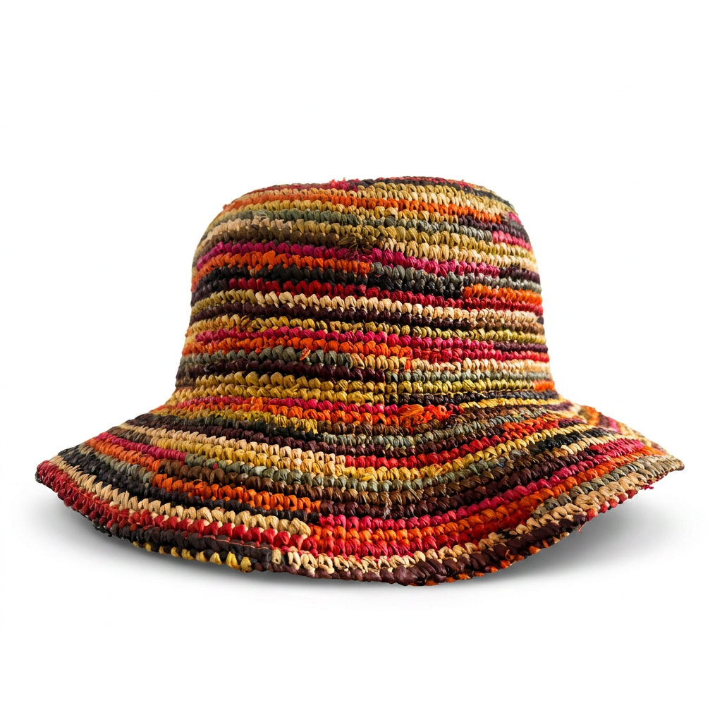 samis-cloche-raffiaborte-strohhut-patchwork-rollbar image 1