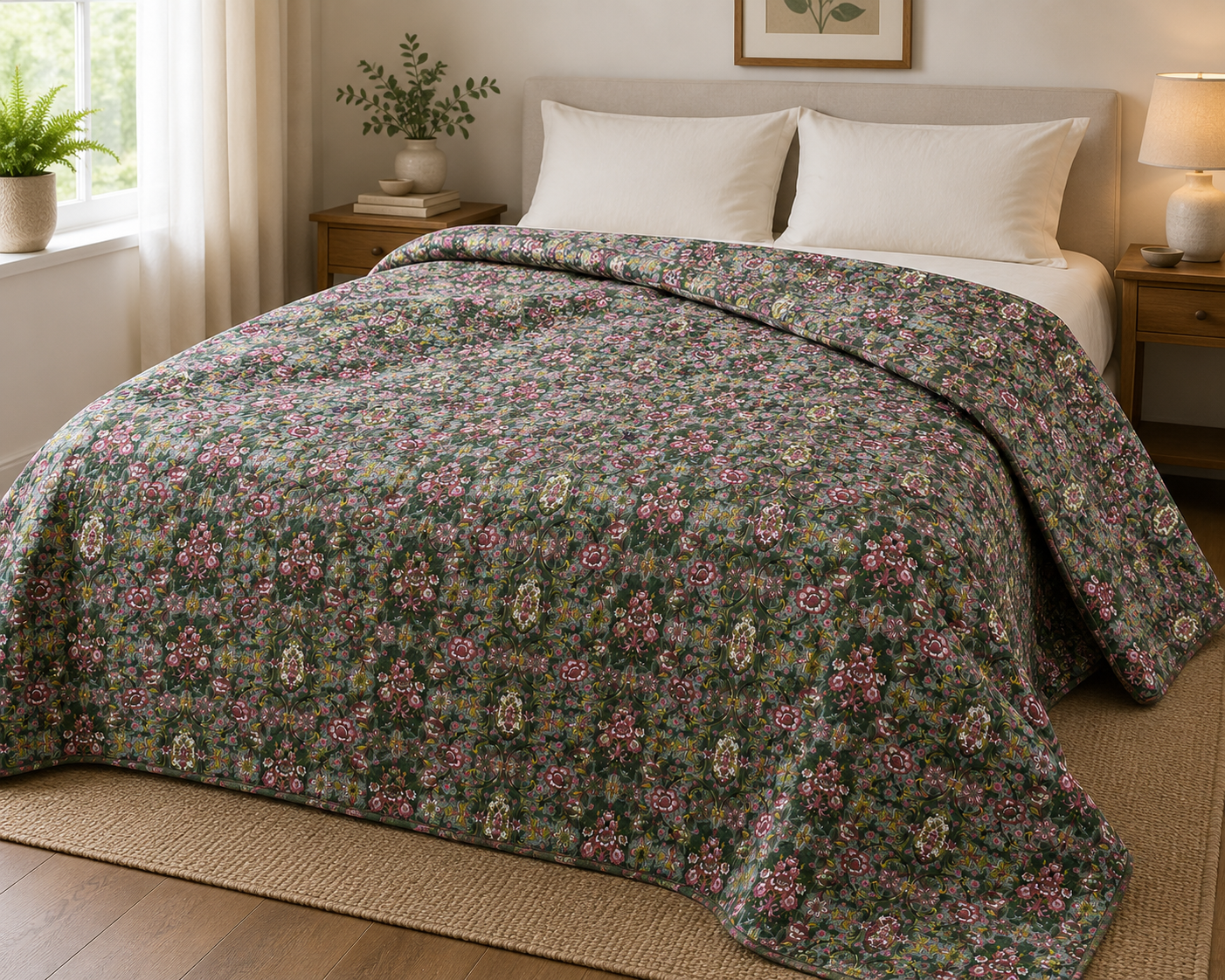wohndecke-quilt-optik-140x180-cm-polyester-baumwolle-weich image 2
