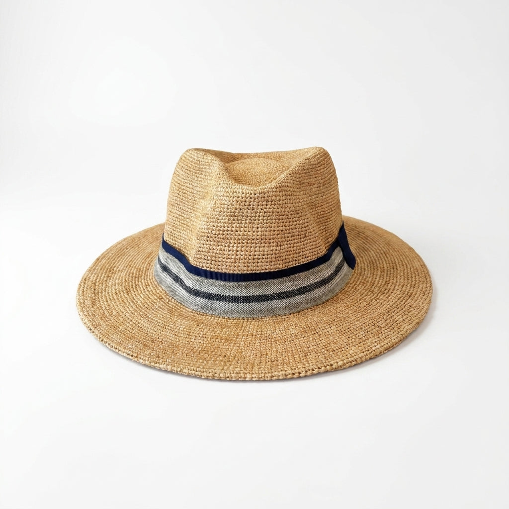 samis-traveller-raffia-strohhut-natur-band-oliv-rollbar image 6