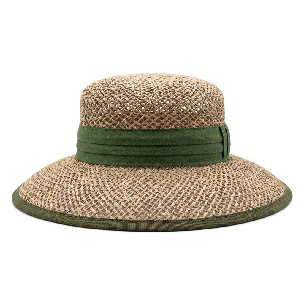 samis-cloche-seegras-sommerhut-natur-oliv-one-size-geflochten image 2