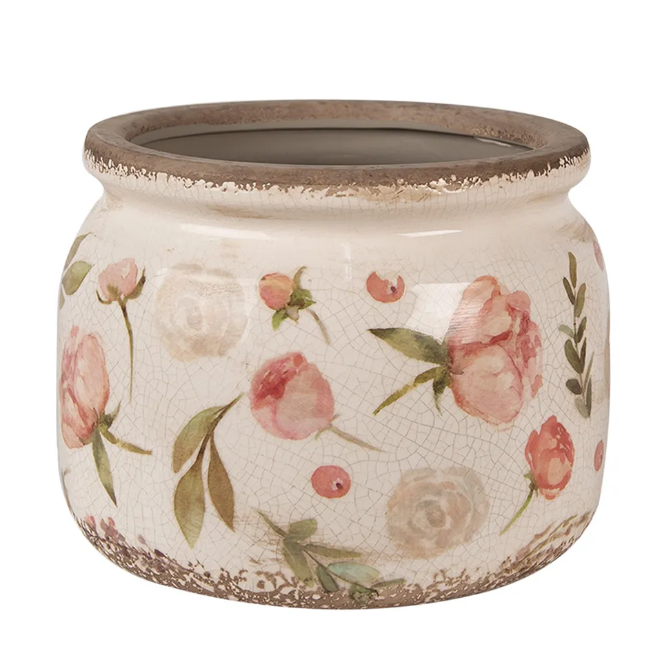 clayre-eef-blumentopf-keramik-beige-rosa-20x15-cm image 1