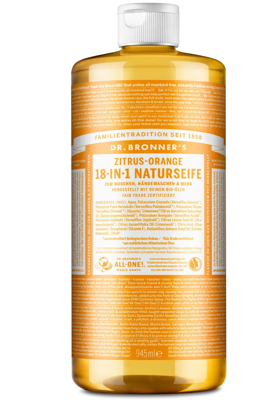 dr-bronner-s-citrus-orange-18-in-1-naturseife-945-ml image 1