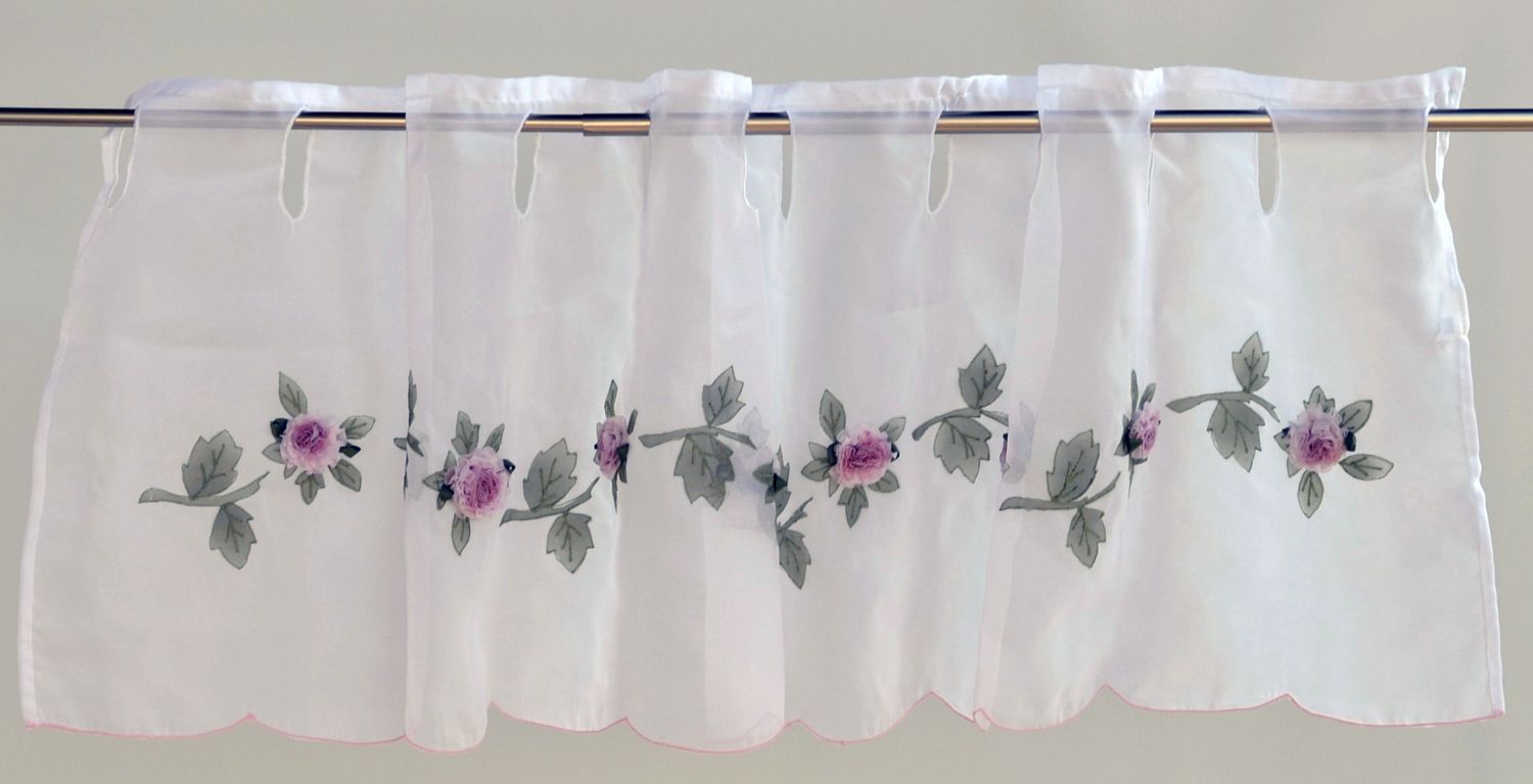 hossner-scheibengardine-panneaux-rosen-30x100-bestickt image 1