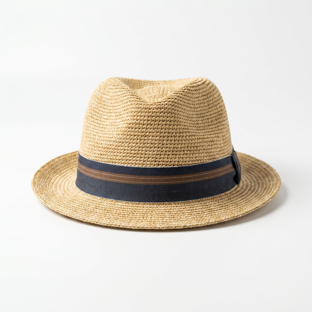 samis-traveller-strohhut-natur-mit-navy-band-knautschbar image 1