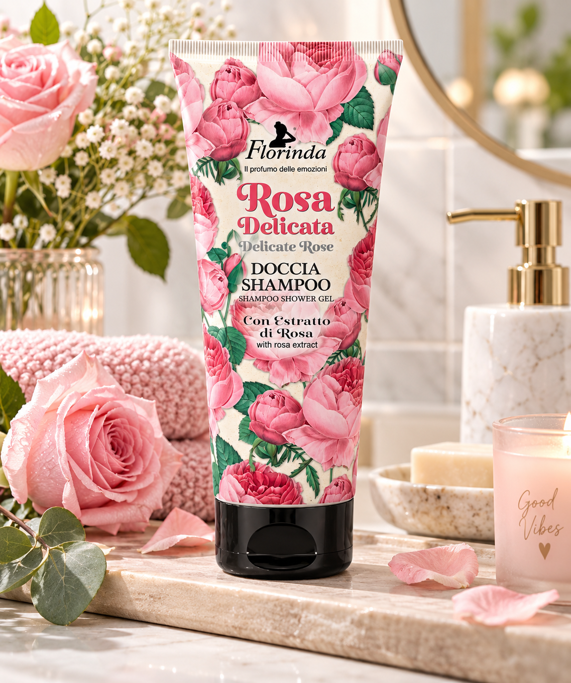 florinda-duschgel-shampoo-rosa-delicata-rose-2-in-1 image 2