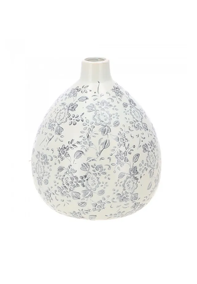 dekovase-keramik-vase-karla-taubenblau-19-5-cm image 1