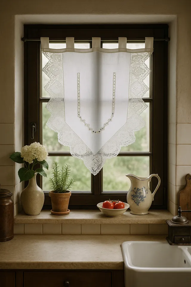 fenstervorhang-baumwolle-h-kelspitze-wei-40x60-cm-vintage image 1
