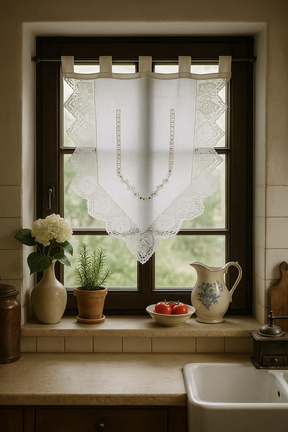 fenstervorhang-baumwolle-h-kelspitze-wei-40x60-cm-vintage image 1