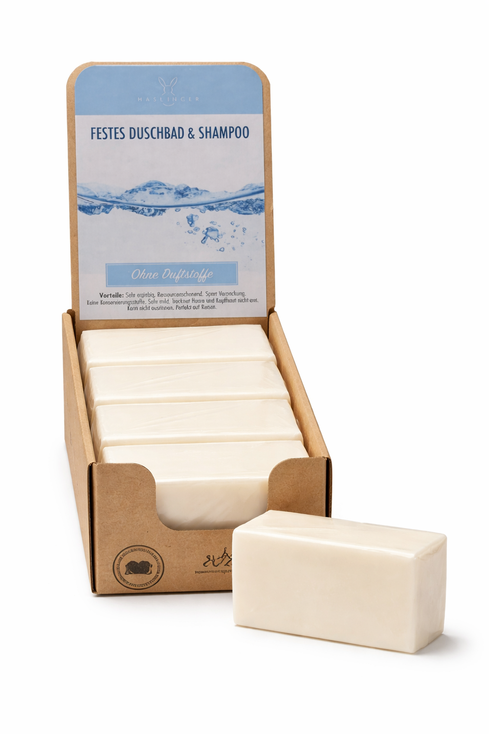 haslinger-haarseife-ohne-duft-shampoo-seife-100g-fest image 1