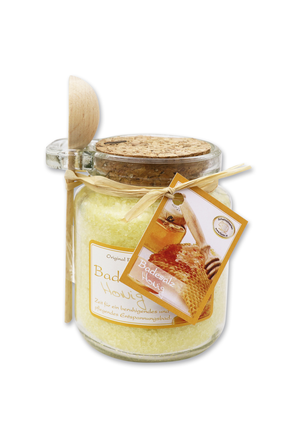 florex-badesalz-honig-300g-schafmilch-im-glas-mit-l-ffel image 2