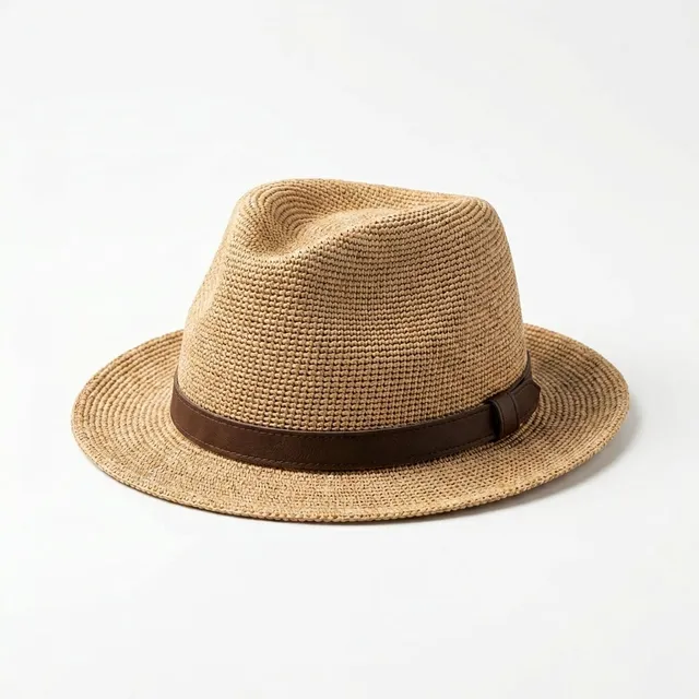 samis-traveller-raffia-hut-natur-braun-mit-wildlederband image 1