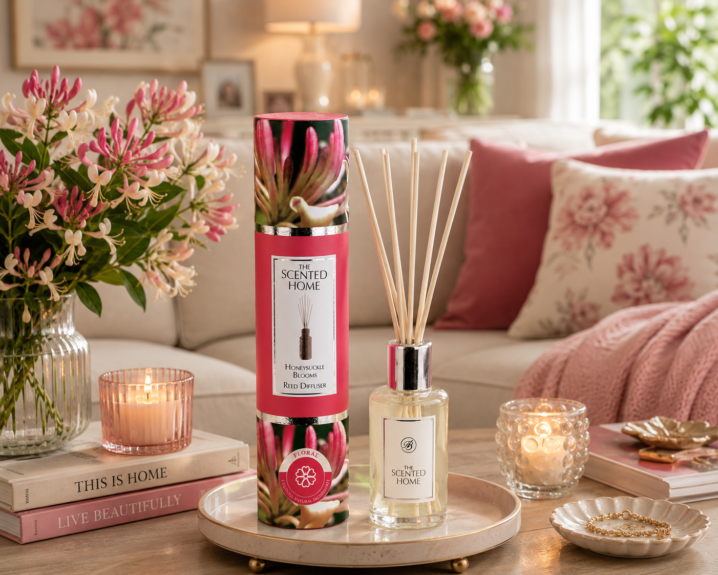 the-scented-home-honeysuckle-raumduft-diffuser-150-ml-blumig image 4