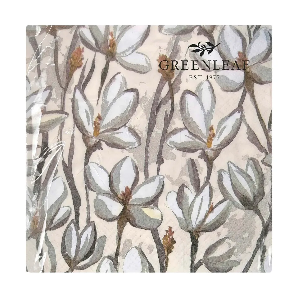 greenleaf-magnolia-servietten-3-lagig-20-st-ck-33x33-cm image 1