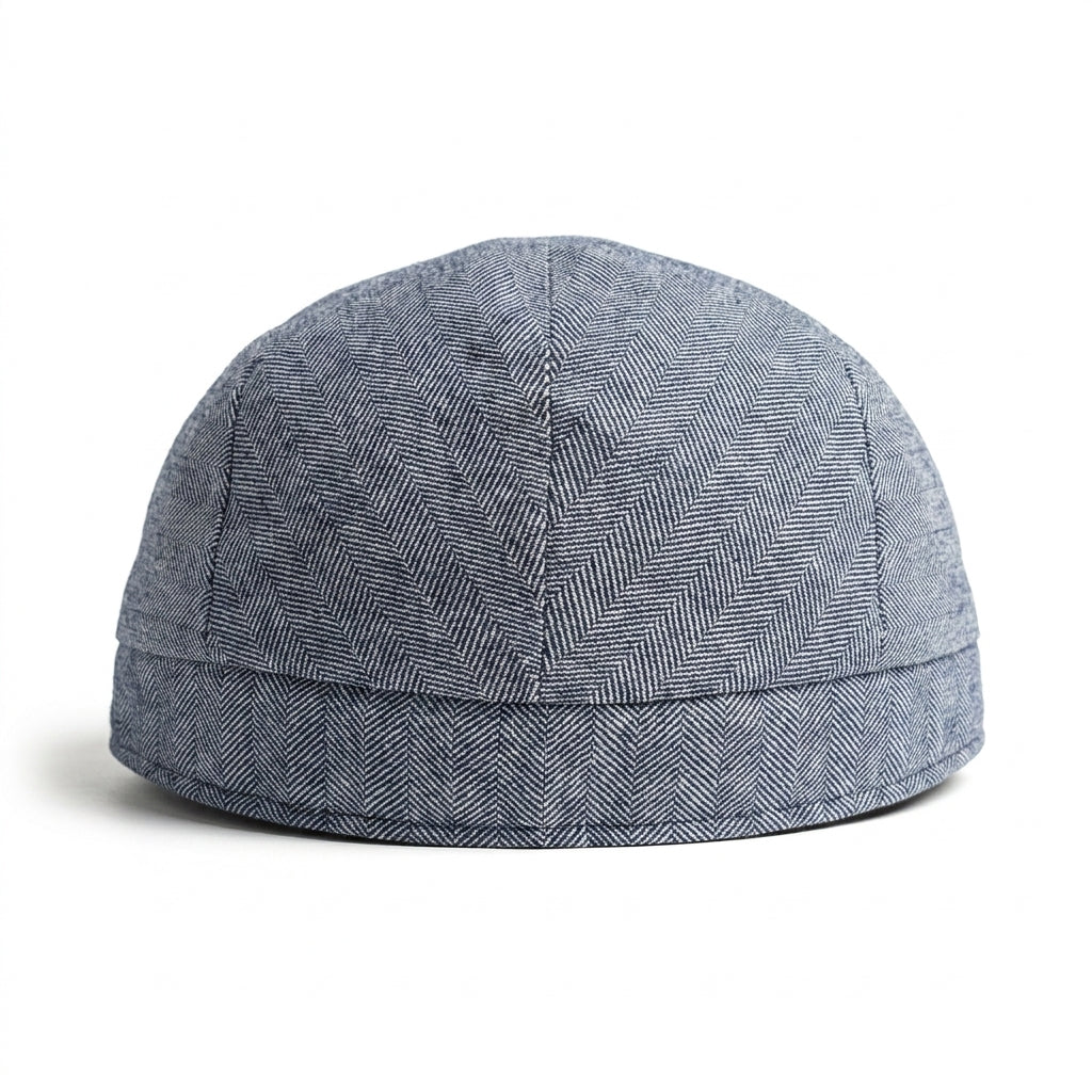 samis-flatcaps-flatcap-anthrazit-meliert-leinen-sommer image 3