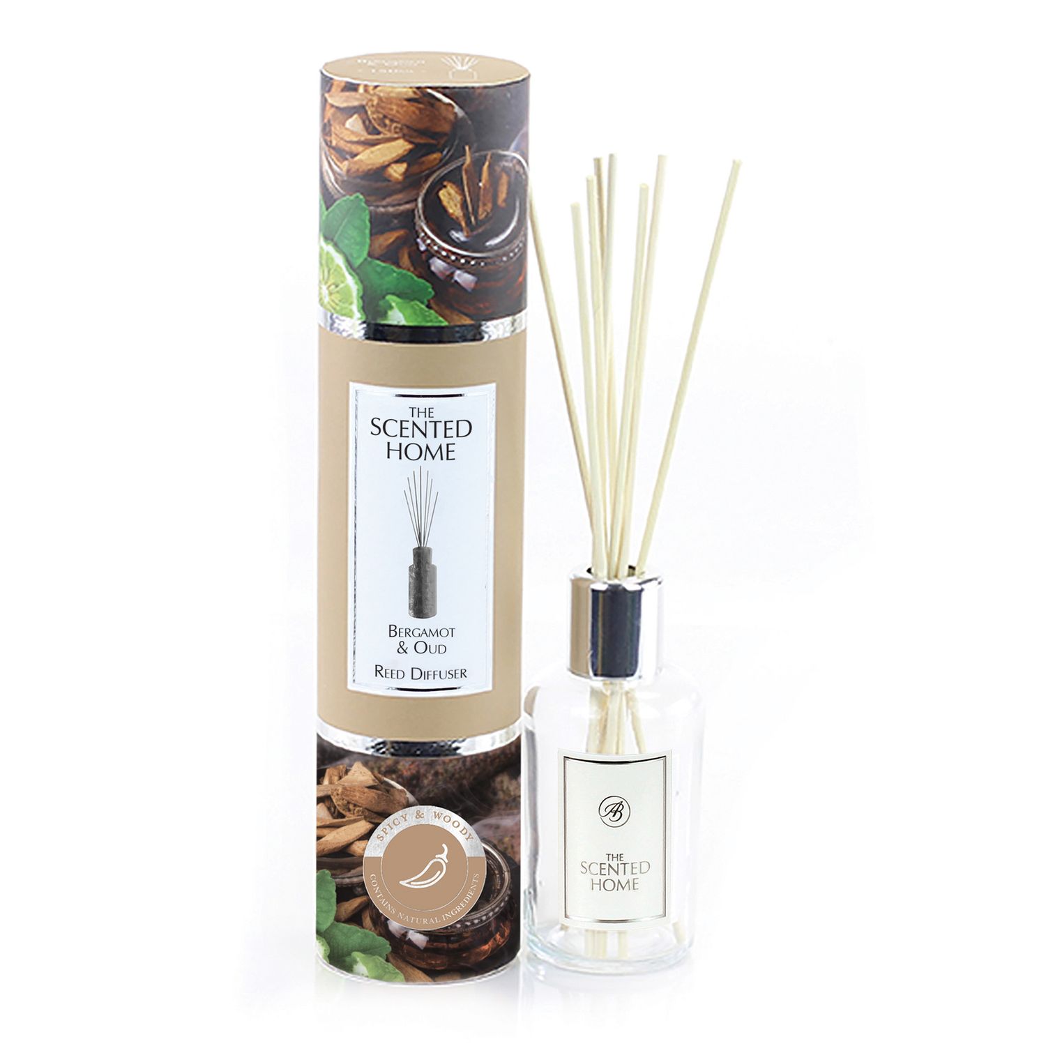 the-scented-home-bergamot-oud-raumduft-diffuser-150-ml-rattan image 1