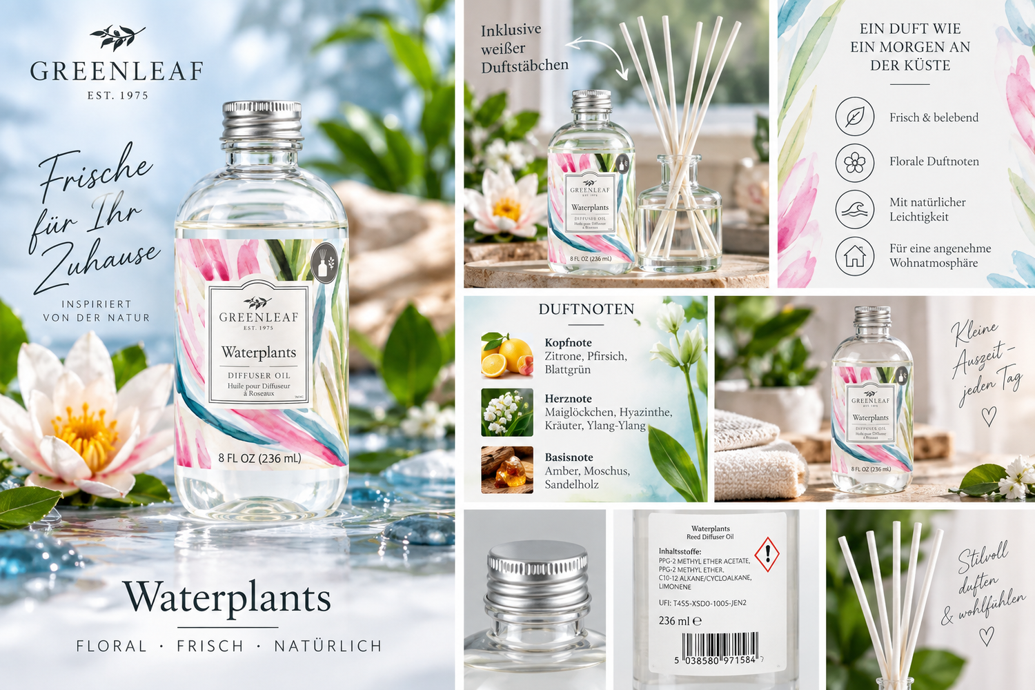 greenleaf-waterplants-reed-diffuser-l-236-ml-mit-st-bchen image 3