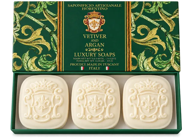 saponificio-fiorentino-vetiver-argan-duftseife-3x125-g image 1