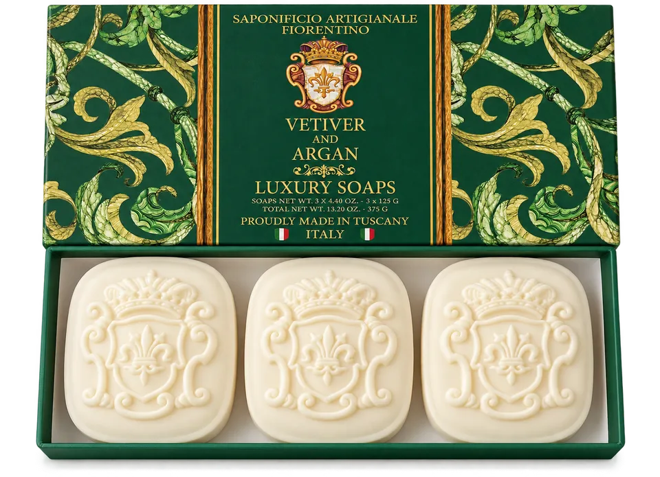 saponificio-fiorentino-vetiver-argan-duftseife-3x125-g image 1