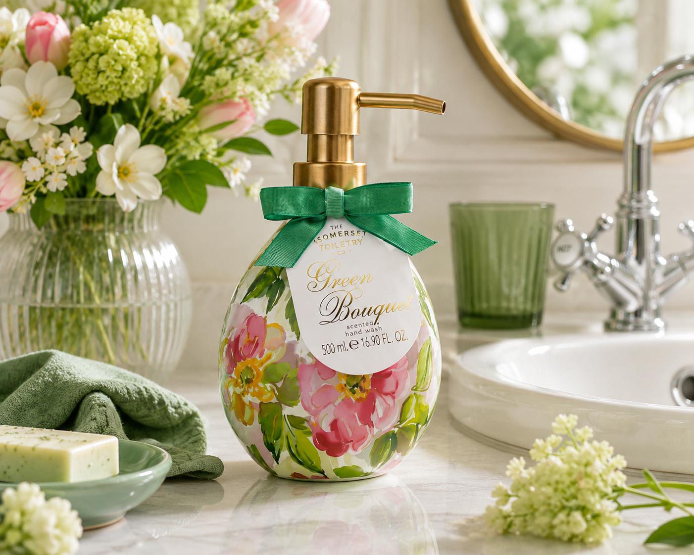 somerset-toiletry-green-bouquet-handseife-500-ml-blumig image 2