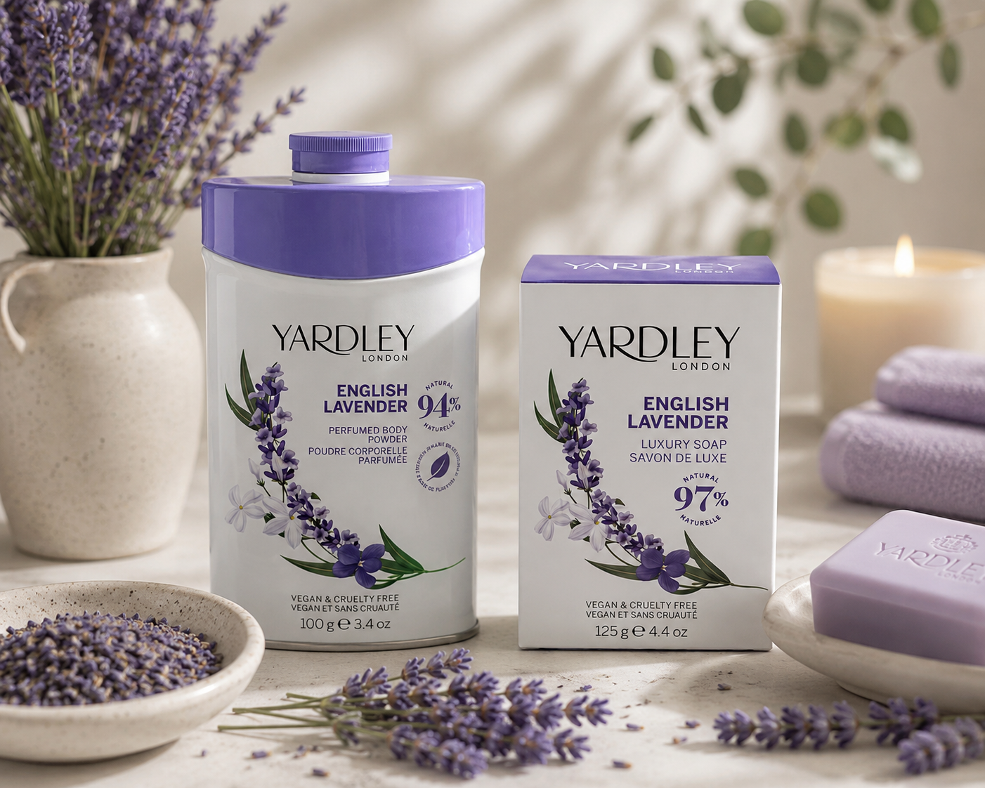 yardley-london-english-lavender-pflegeset-puder-100g-seife image 5