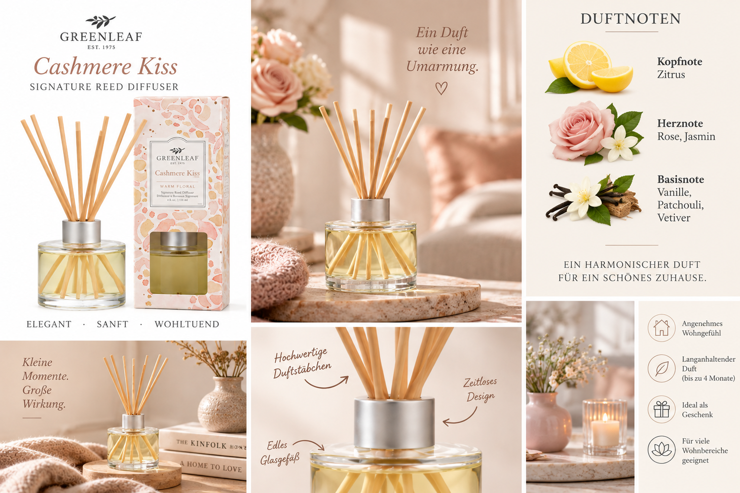 greenleaf-cashmere-kiss-reed-diffuser-118ml-rose-vanille image 4