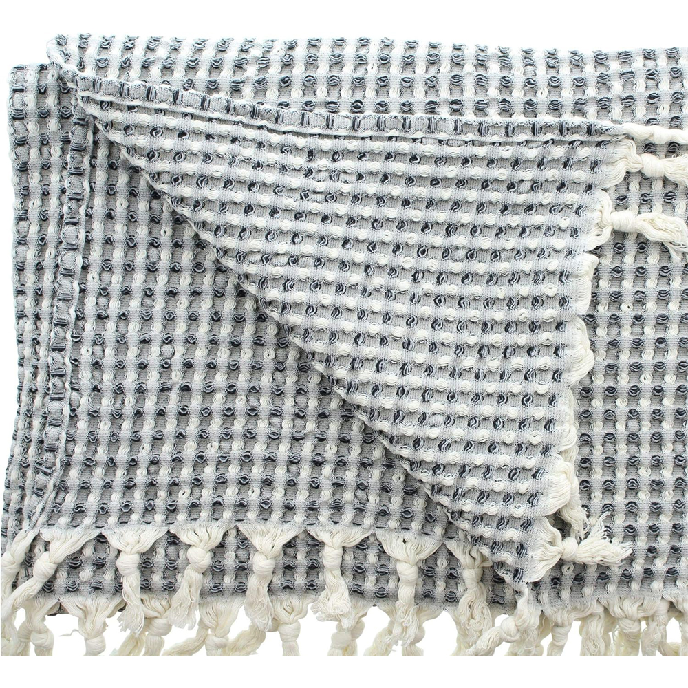 frank-flechtwaren-plaid-waffelpique-130x170-schwarz-creme image 7