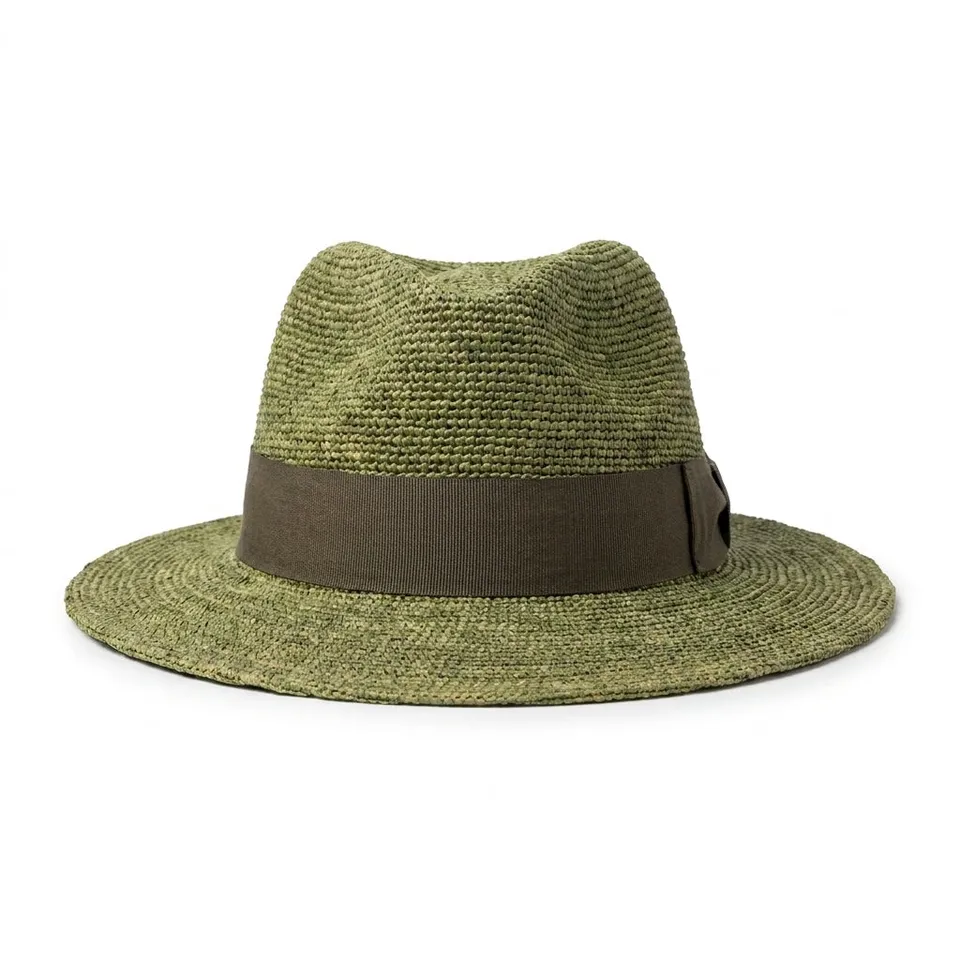 samis-traveller-raffia-strohhut-oliv-sommerhut-rollbar image 1