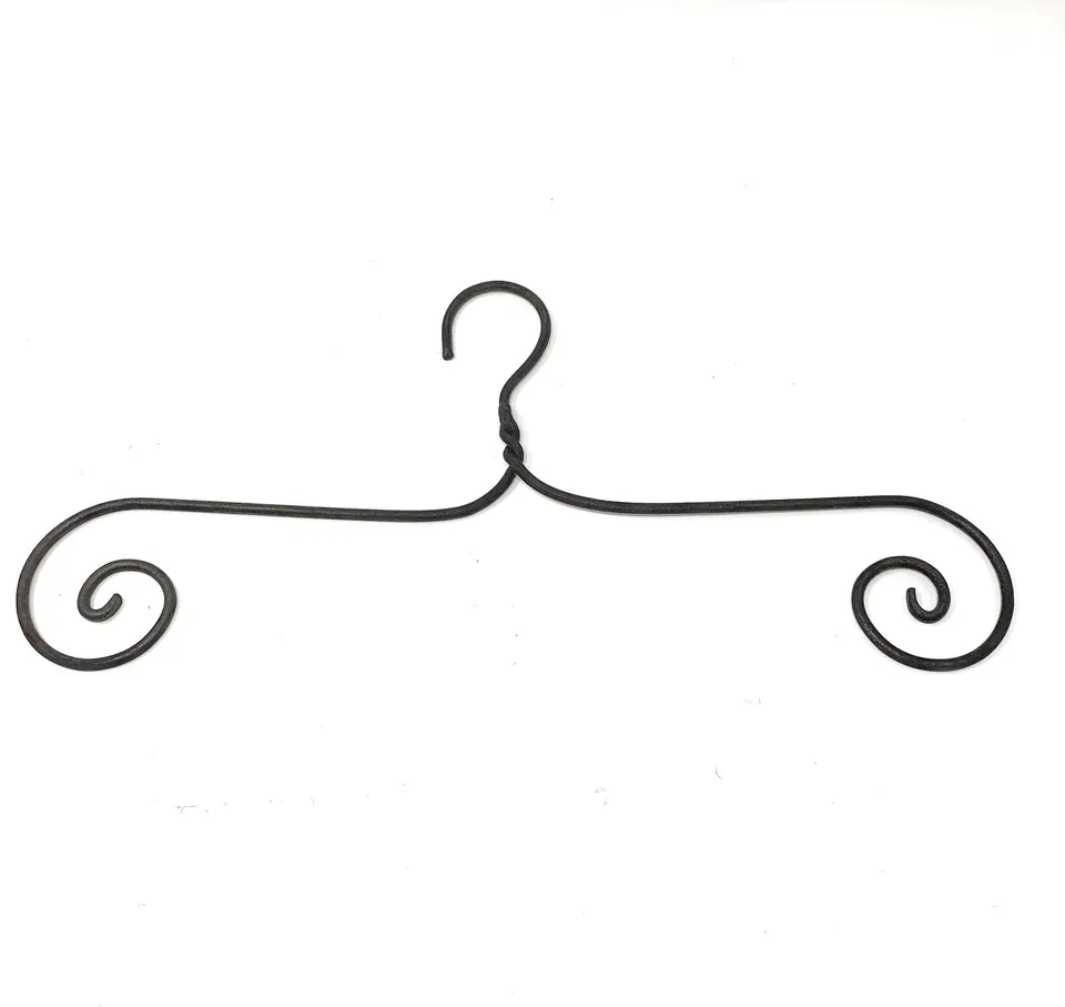 shabby-kleiderb-gel-schmiedeeisen-antik-braun-14x44-cm-lackiert image 1