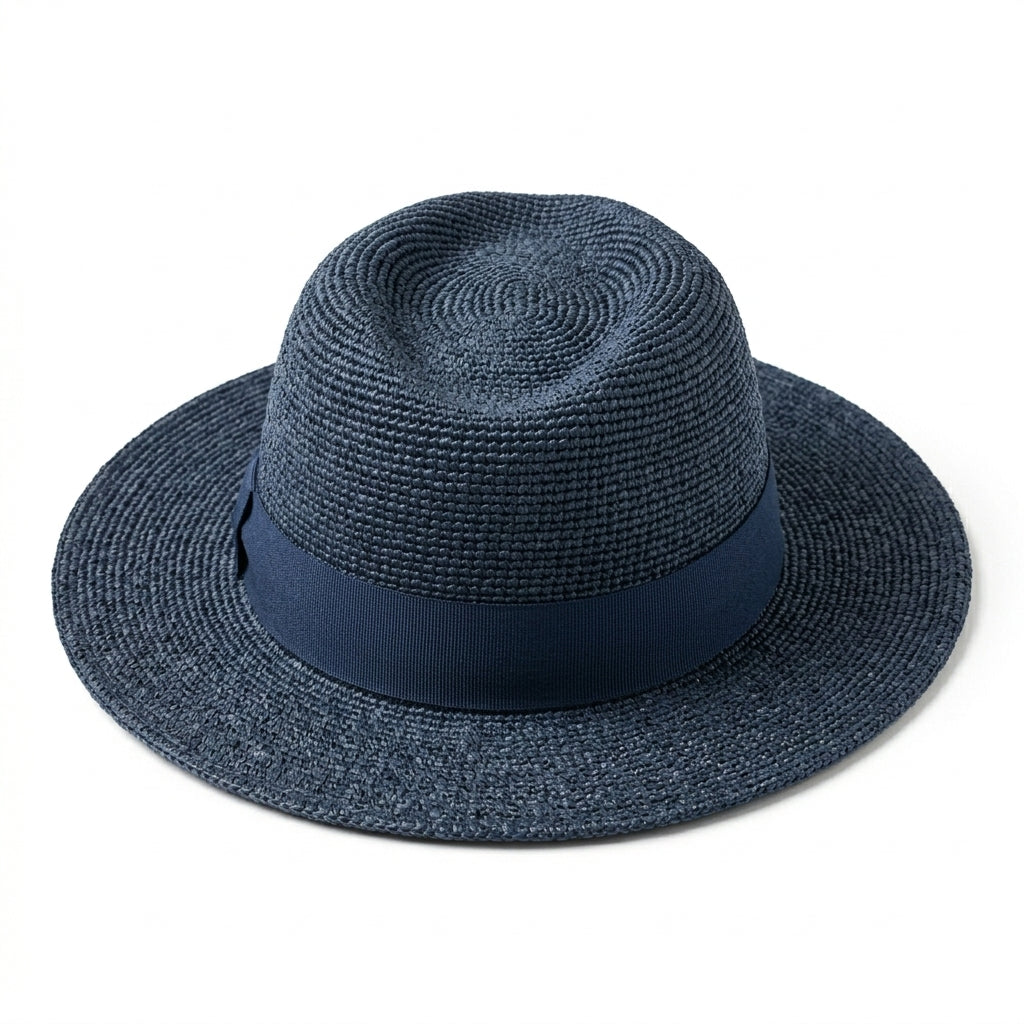 samis-traveller-raffia-strohhut-navy-gr-e-m image 2