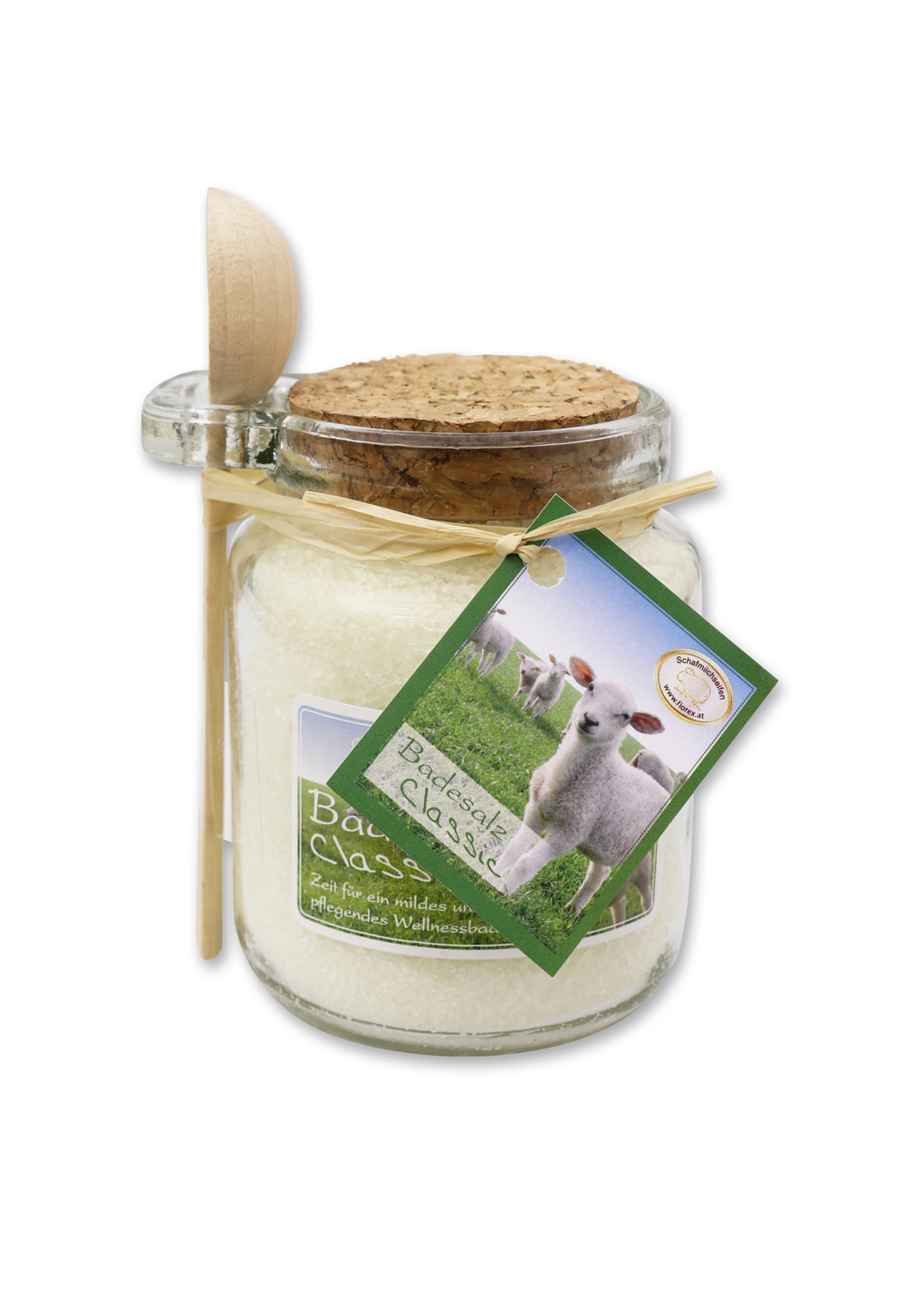 florex-classic-badesalz-schafmilch-300-g-glas-mit-l-ffel image 2