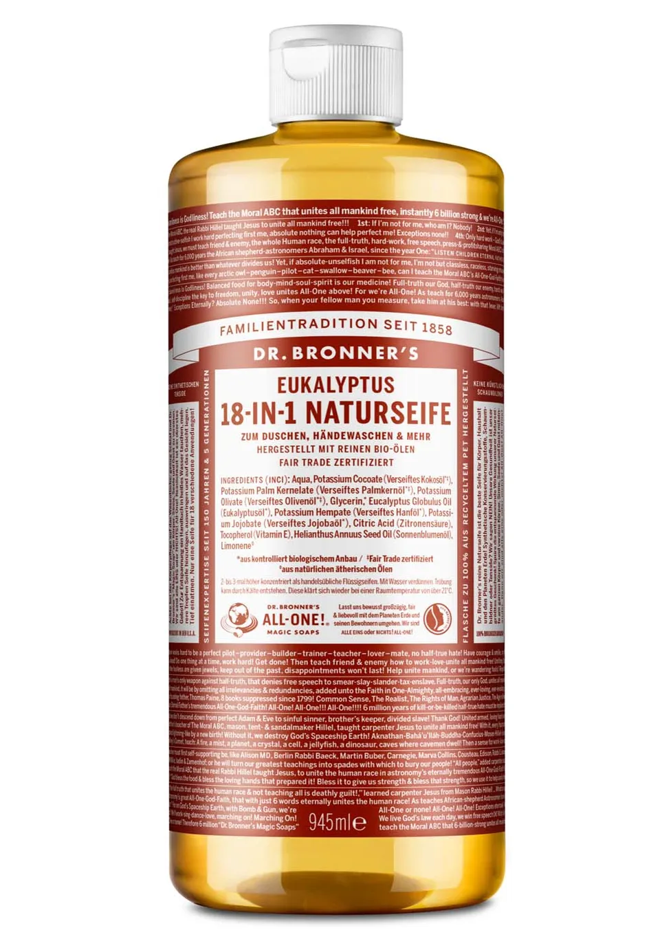 dr-bronner-s-eukalyptus-18-in-1-naturseife-945-ml-bio image 1