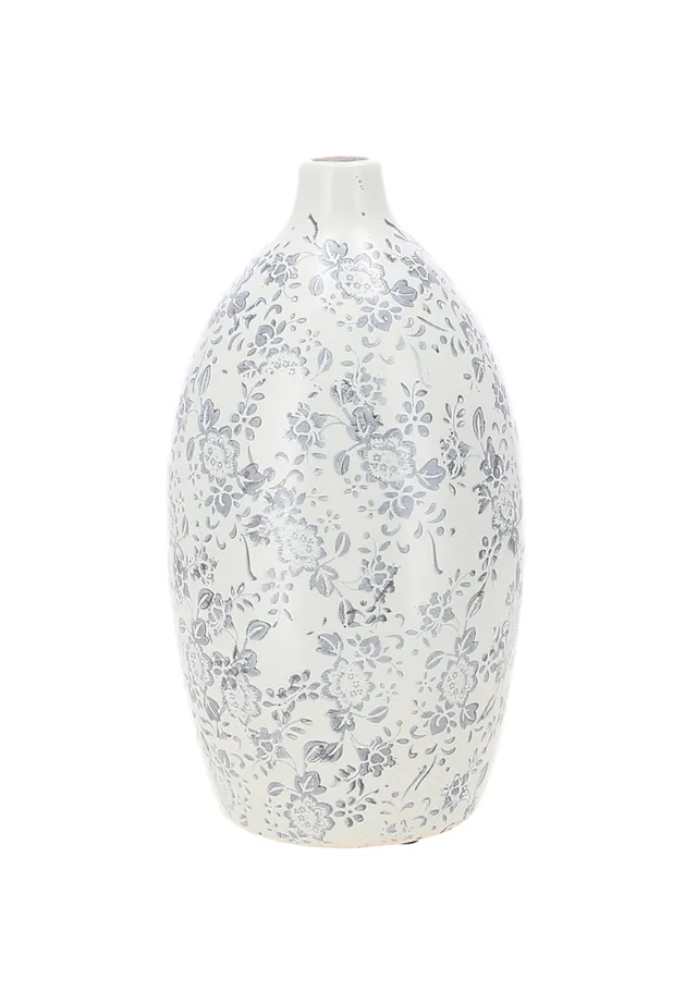 karla-keramik-vase-taubenblau-h29-deko-blumenvase image 1