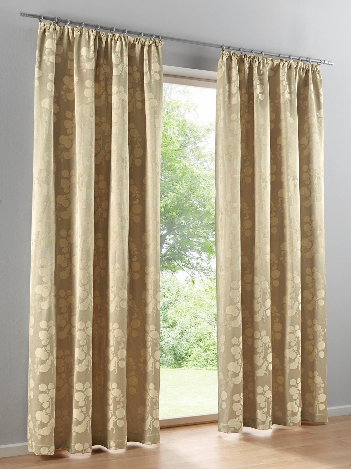 heine-home-dekoschal-jacquard-beige-225x140-cm-blickdicht image 1