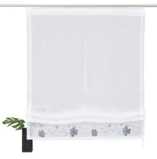 home-affaire-arlon-raffrollo-grau-140x120-cm-blumenkante-transparent image 1