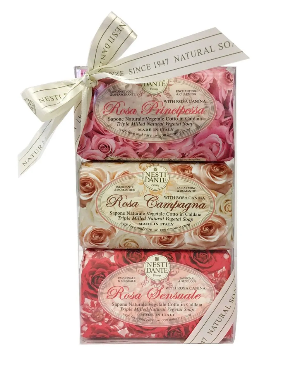 nesti-dante-le-rose-seife-gift-set-3x150-g-rose image 1