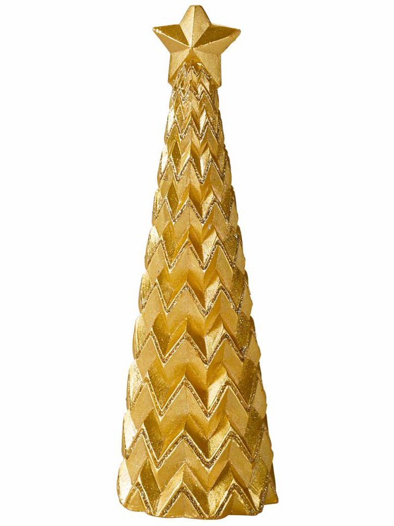 heine-home-led-dekobaum-echtwachs-weihnachtsbaum-gold-21-cm image 2