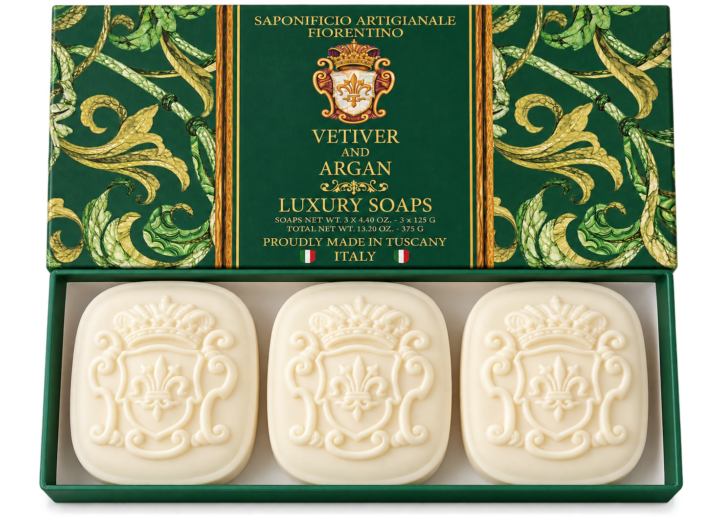 saponificio-fiorentino-vetiver-argan-duftseife-3x125-g image 1