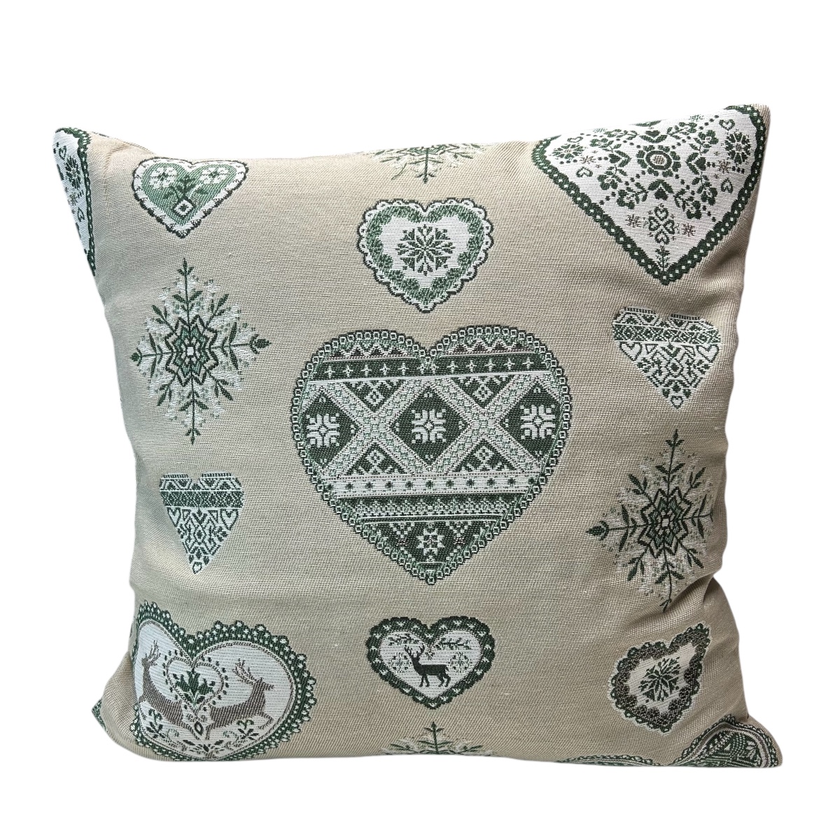 hossner-kissenh-lle-zermatt-dekokissen-beige-gr-n-40x40-cm image 1
