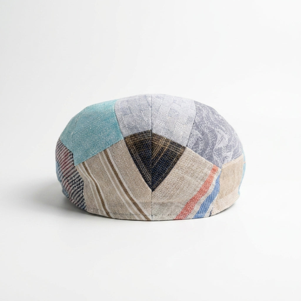 samis-flatcaps-flatcap-leinen-patchwork-m-sommer image 3