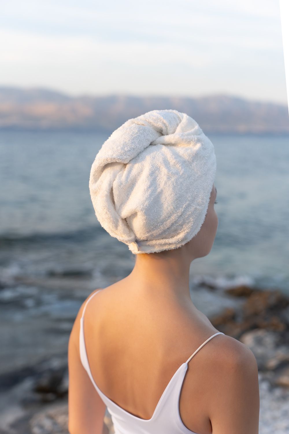 croll-denecke-haarturban-bambus-2er-set-cremewei-haarhandtuch image 2
