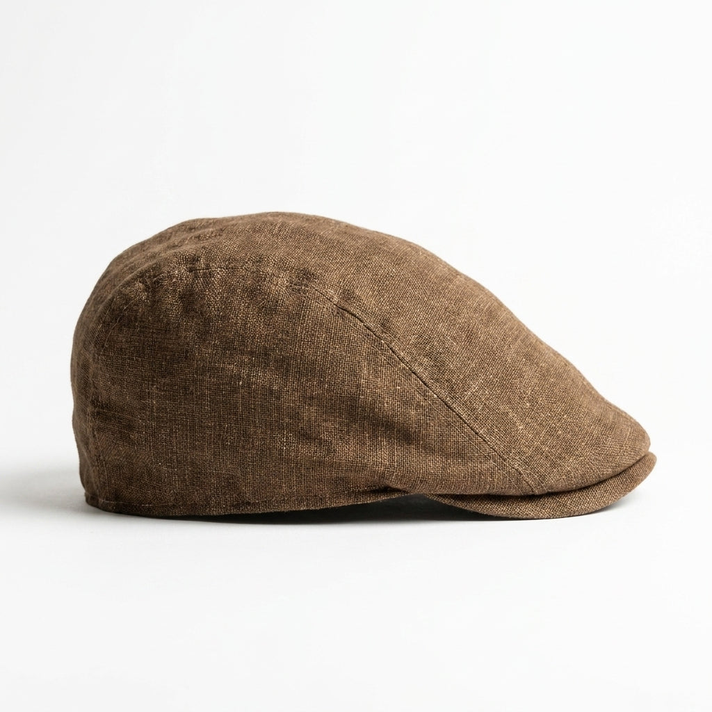 samis-flatcaps-flatcap-leinen-schieberm-tze-braun-sommer image 2